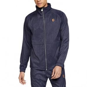 Nike Court Tennis Heritage Denim Look Warm-Up Jacket CI9175-451 Men's Size XL